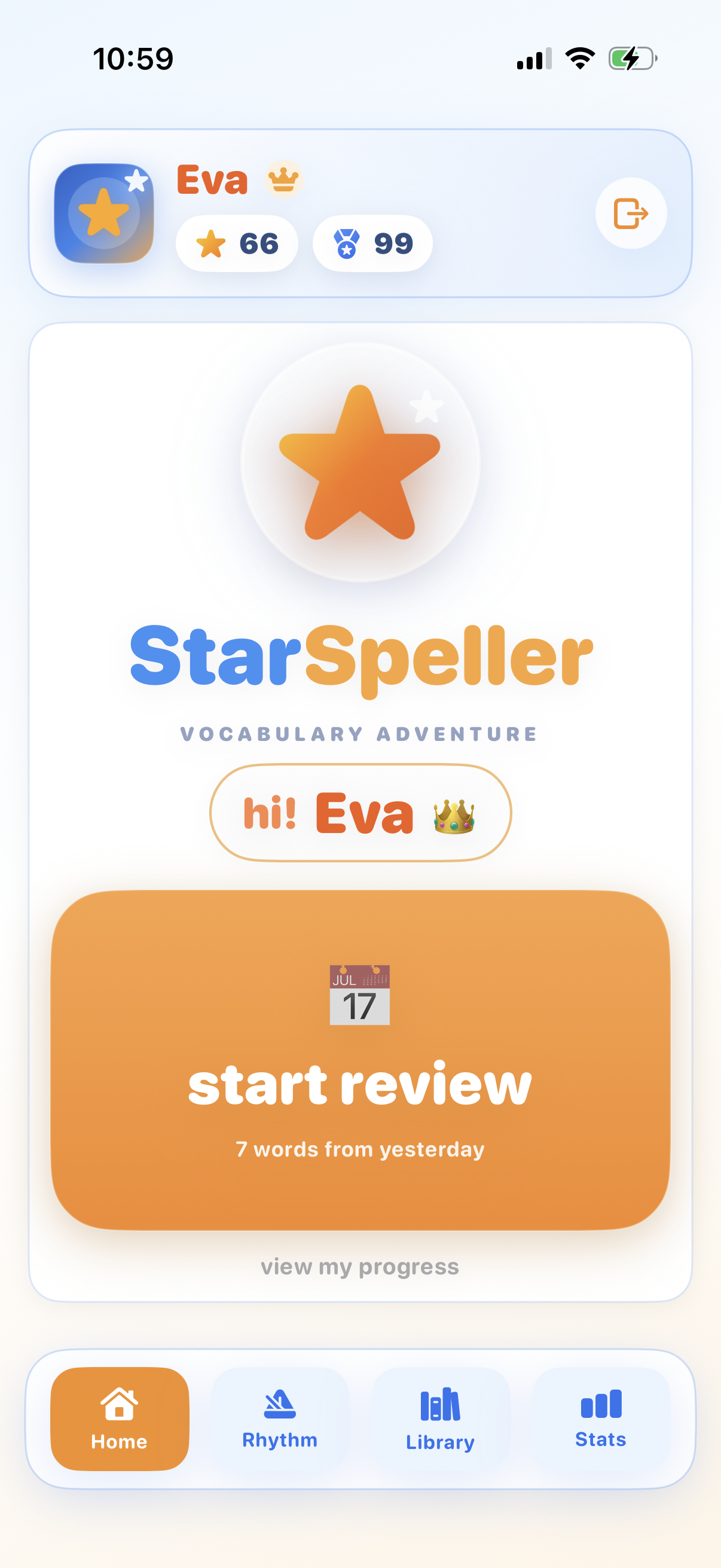 StarSpeller 首页截图